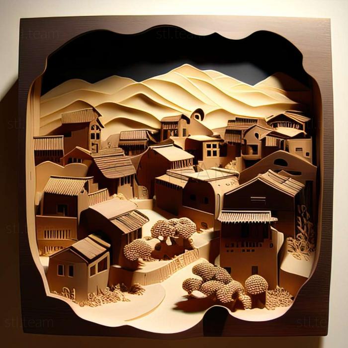 3D модель Тень засухи Город Хивада Колодец Ядон (STL)